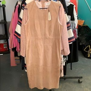 L.K. Bennett Suede Sleeveless Dress Size 18